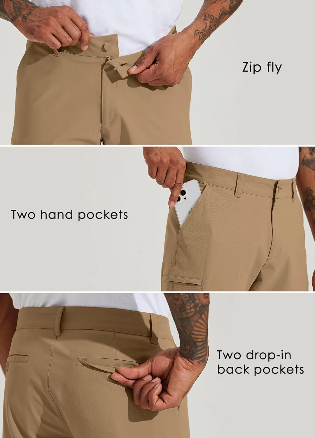 Willit Men's Golf Shorts Stretch Hiking Cargo Shorts Athletic Quick Dry Casual Work Shorts with Pockets 10"