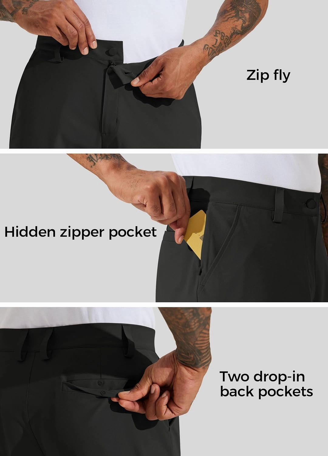Willit Men's Golf Shorts Stretch Work Dress Shorts Quick Dry Hiking Athletic Casual Shorts with Pockets 10"