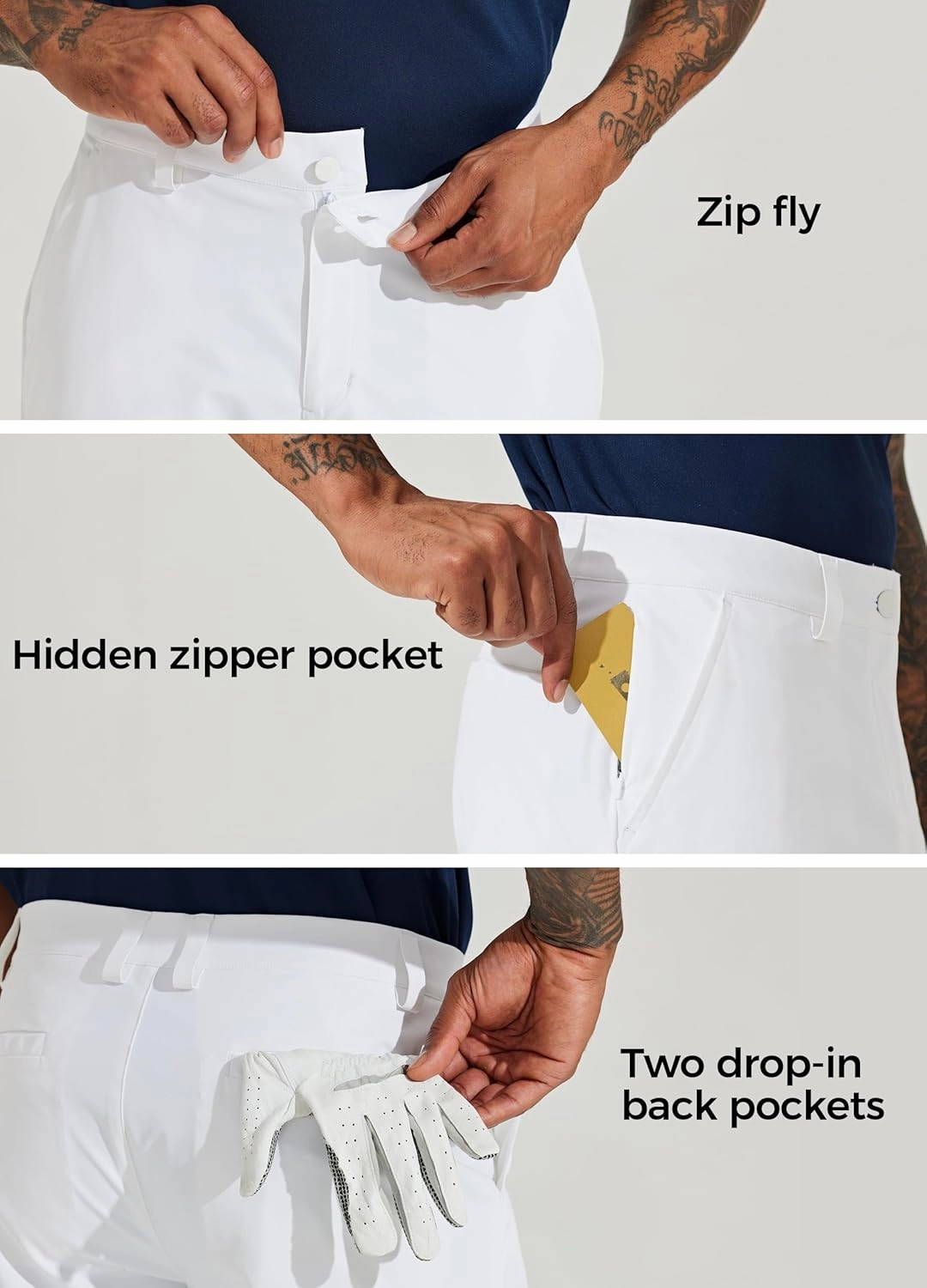 Willit Men's Golf Shorts Stretch Work Dress Shorts Quick Dry Hiking Athletic Casual Shorts with Pockets 10"