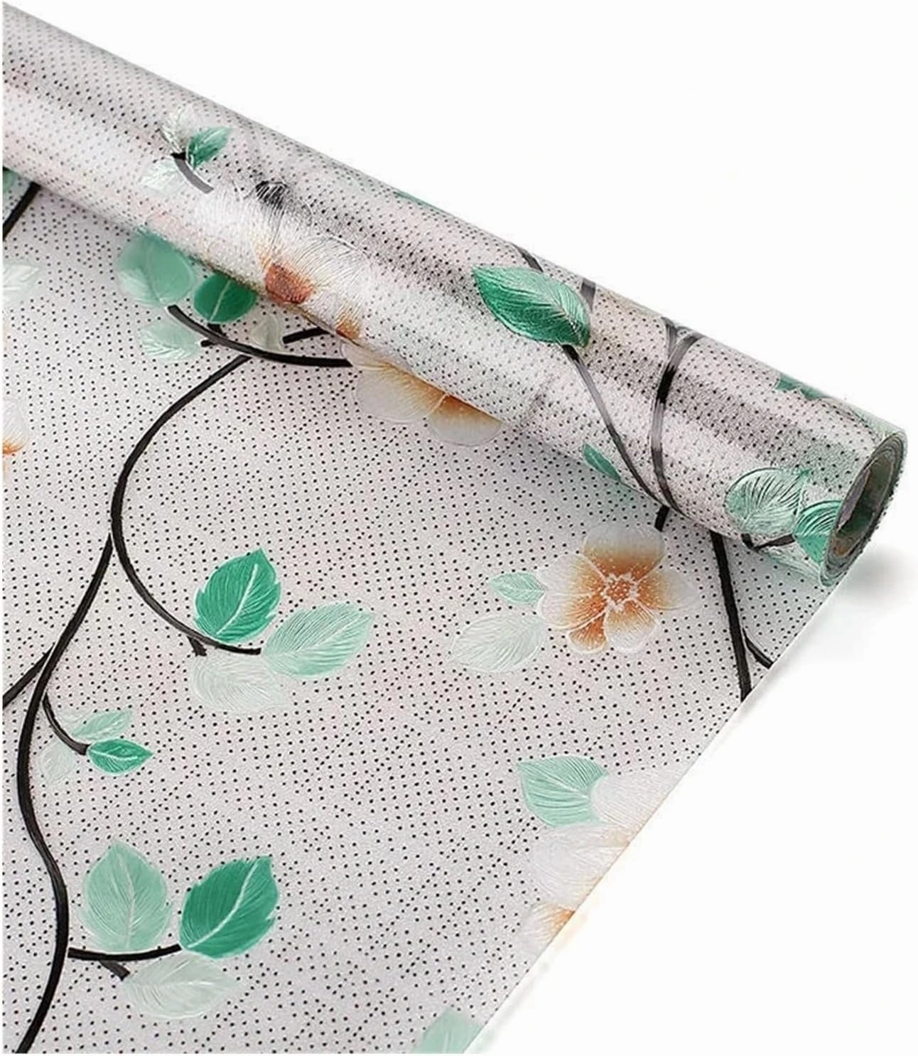 Window Privacy Film 2/4m Flower Window Film Opaque Glass Film Privacy Protection Glass 3D Stickers Stained Window Glass Films Home Decoration(N,55x200 cm)