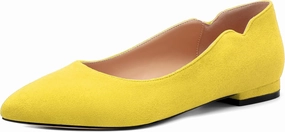 Women's Classic Ballet Flats, Casual Pointed Toe Suede Ballet Comfort Soft Slip On Flats Shoes for Women