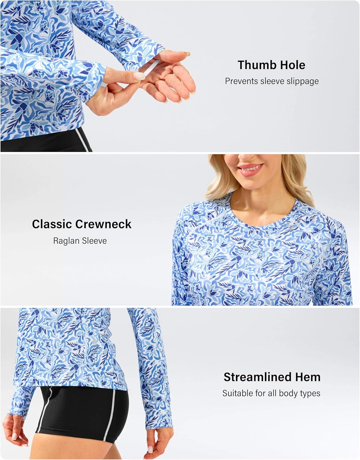 Women's UPF 50  Sun Shirts Long Sleeve UV Protection Rash Guard Lightweight Quick Dry Workout Hiking Tops for Women