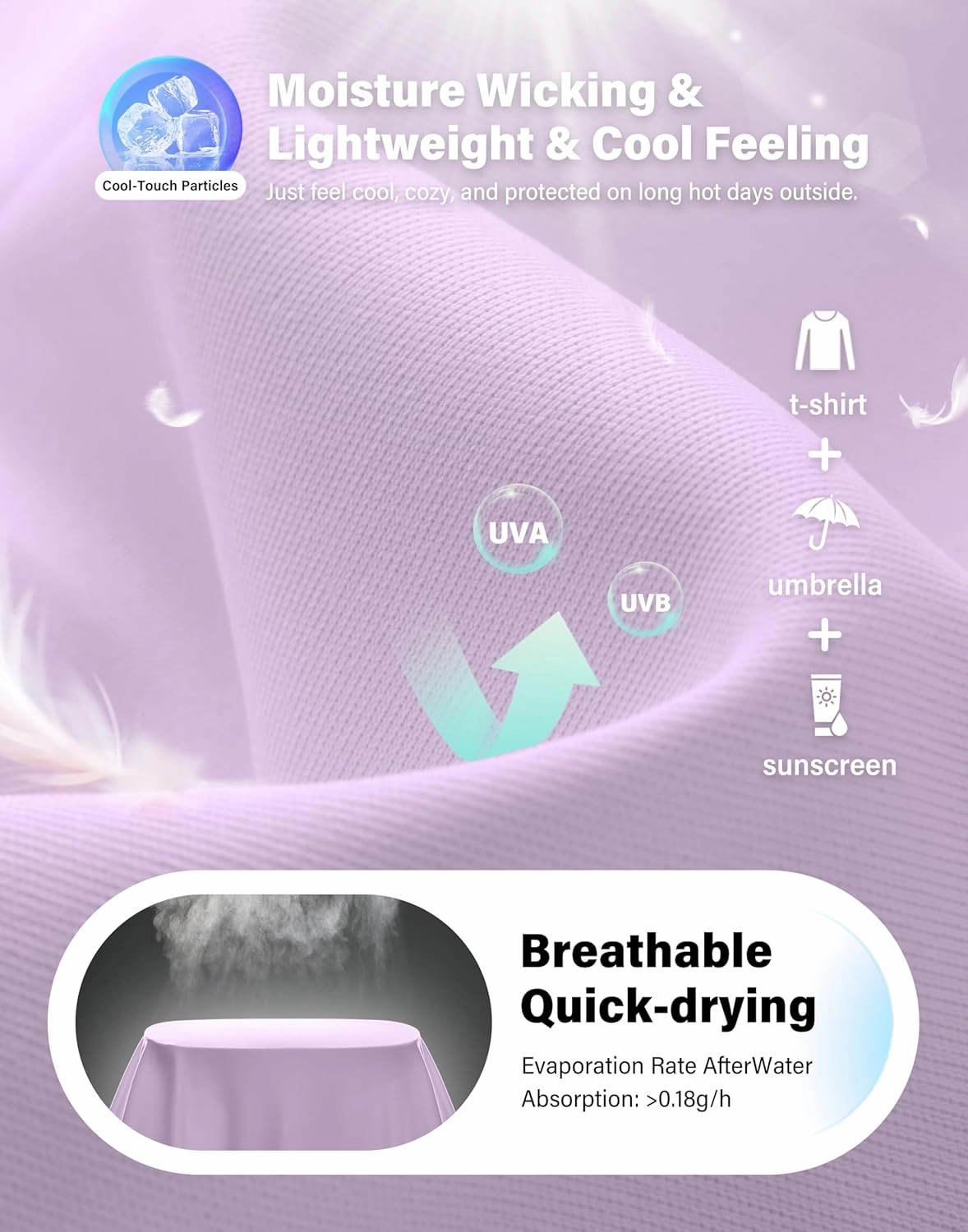 Women's UPF 50  Sun Shirts Long Sleeve UV Protection Rash Guard Lightweight Quick Dry Workout Hiking Tops for Women