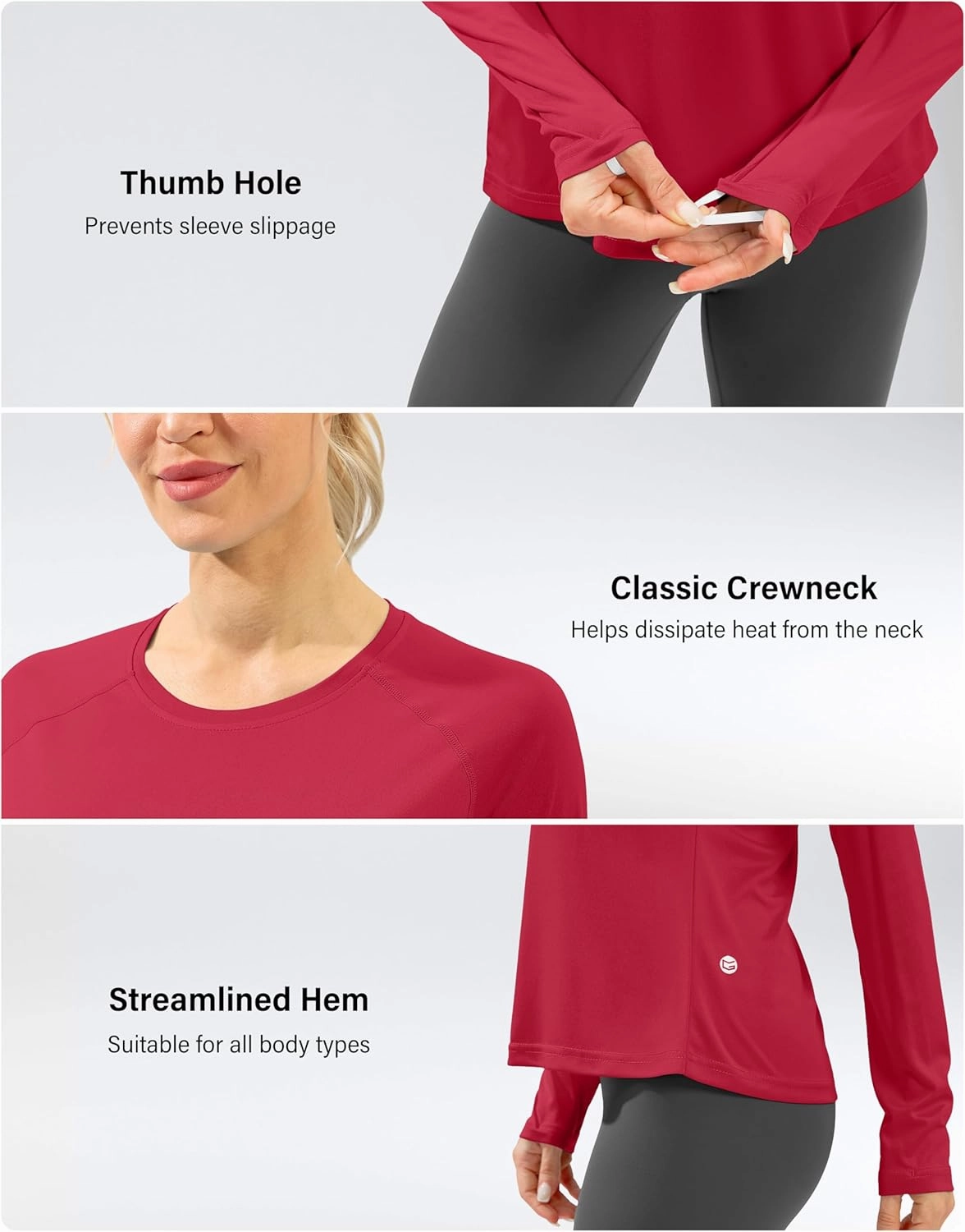 Women's UPF 50  Sun Shirts Long Sleeve UV Protection Rash Guard Lightweight Quick Dry Workout Hiking Tops for Women