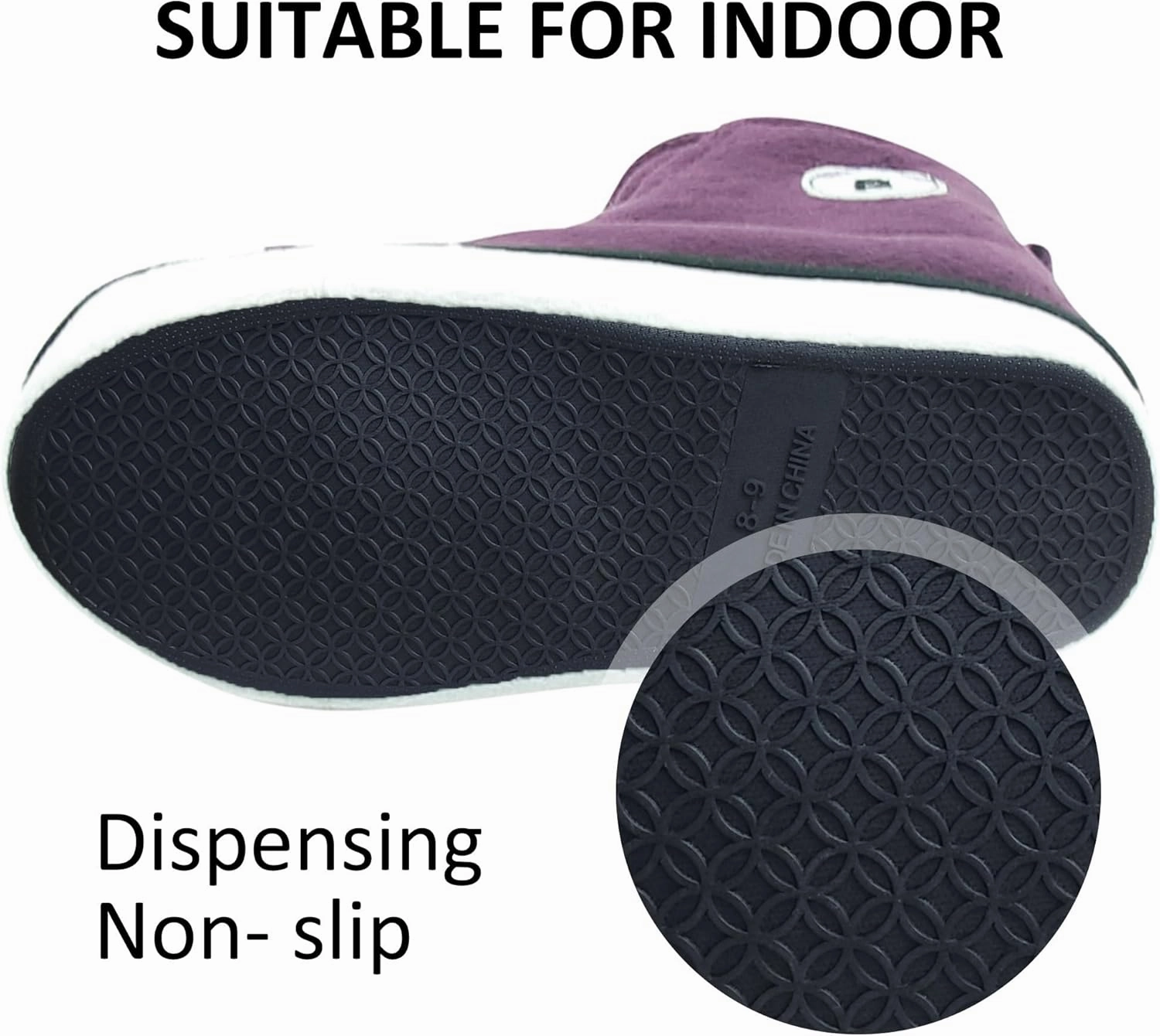 Women Warm Indoor Slipper Boots Women's Winter Anti-Slip Ankle Booties Slip On Fur Lined House Shoe