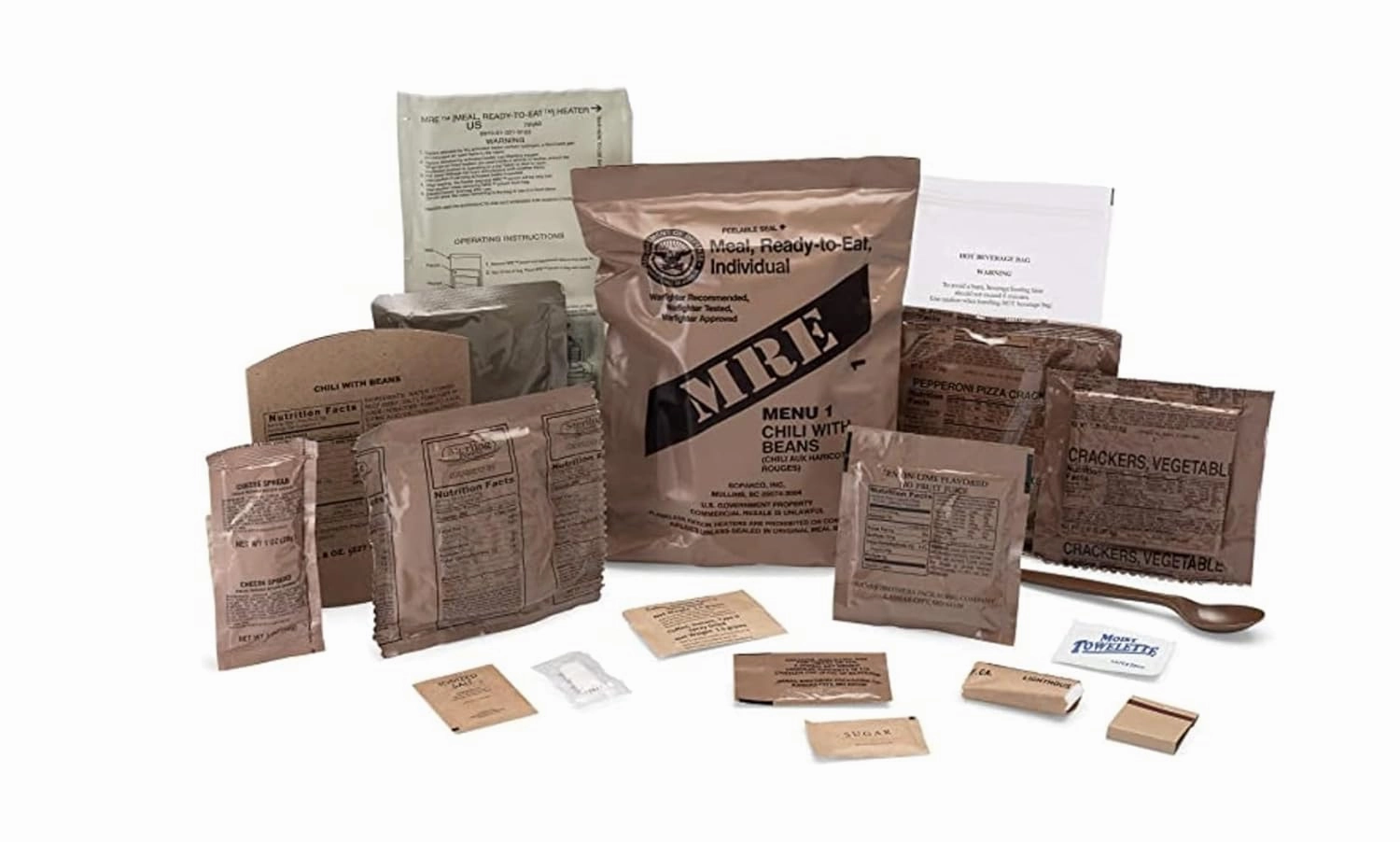 Wornick MRE Meals Ready to Eat, 2024, 2025 Inspection Date or Better, Emergency Food Supply, Survival Camping Outdoor Meals 12 Pack (A & B Case Bundle, 2, Count)