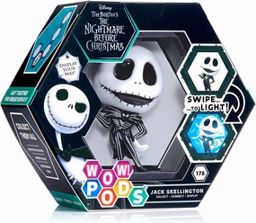 WOW! PODS Jack Skellington - The Nightmare Before Christmas | Official Disney Classic Light-Up Bobble-Head Figure | Collectables, Toys & Gifts | Number 178 in Series, Black and White