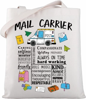 WSNANG Mail Carrier Tote Bag Mail Lady Appreciation Gift Mail Carrier Gift Mailman Gift Postal Worker Reusable Shoulder Bag