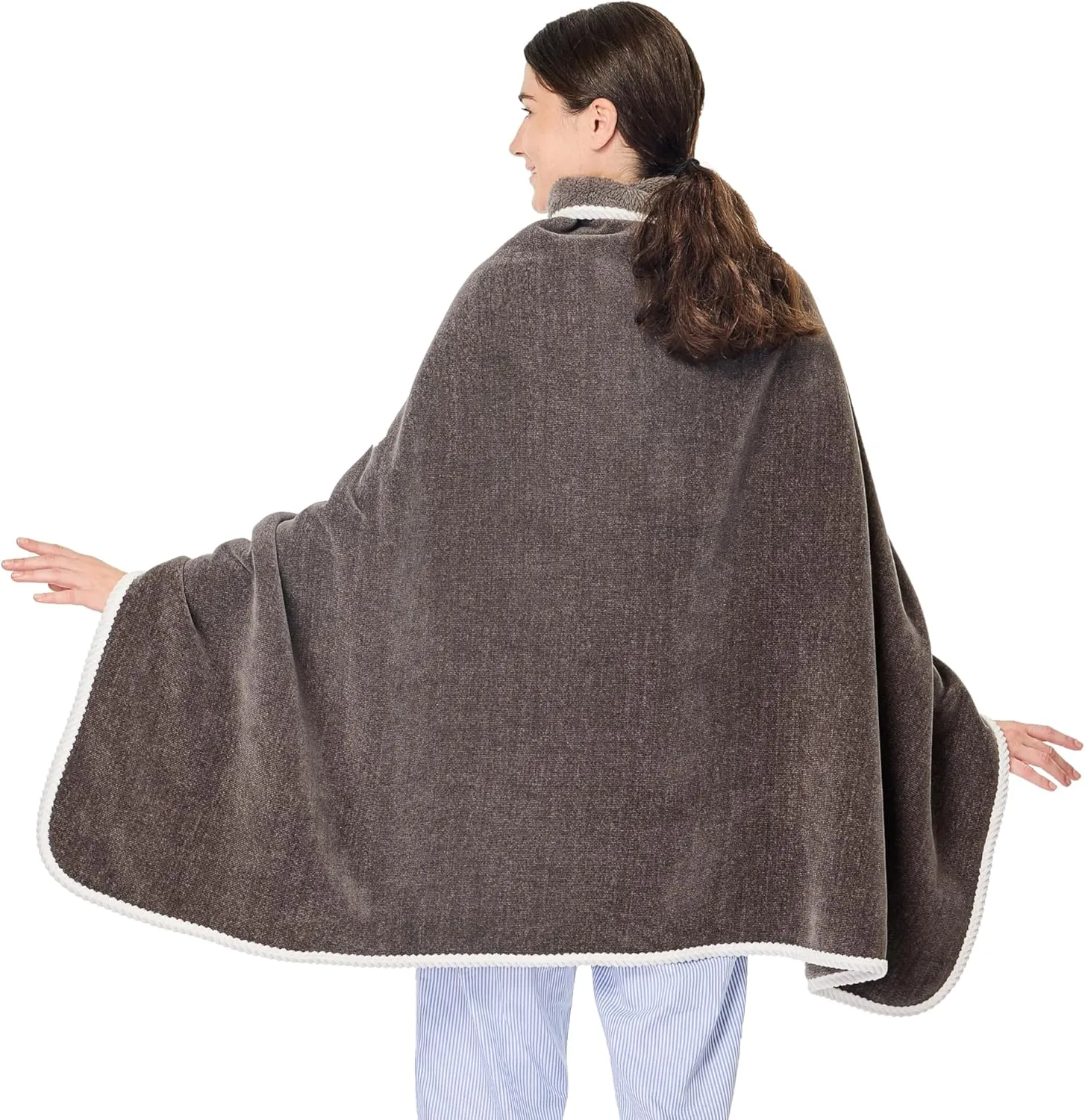 XING YE CHUAN Fleece Wearable Blanket, Comfy Poncho Throw with Buttons, Plush Sleeveless Blankets, for Women Cape Wrap Cover…