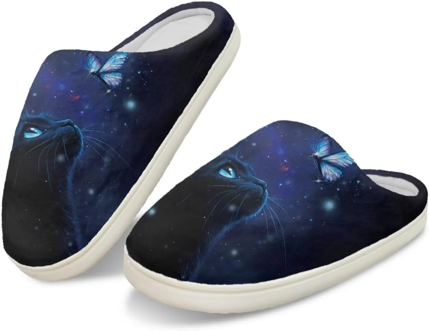 Xoenoiee Men Women Warm Fuzzy Slippers Bedroom Slippers House Shoes Anti Slip Winter Indoor Slippers
