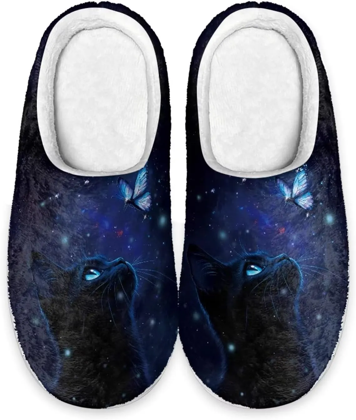 Xoenoiee Men Women Warm Fuzzy Slippers Bedroom Slippers House Shoes Anti Slip Winter Indoor Slippers