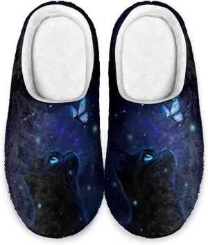 Xoenoiee Men Women Warm Fuzzy Slippers Bedroom Slippers House Shoes Anti Slip Winter Indoor Slippers