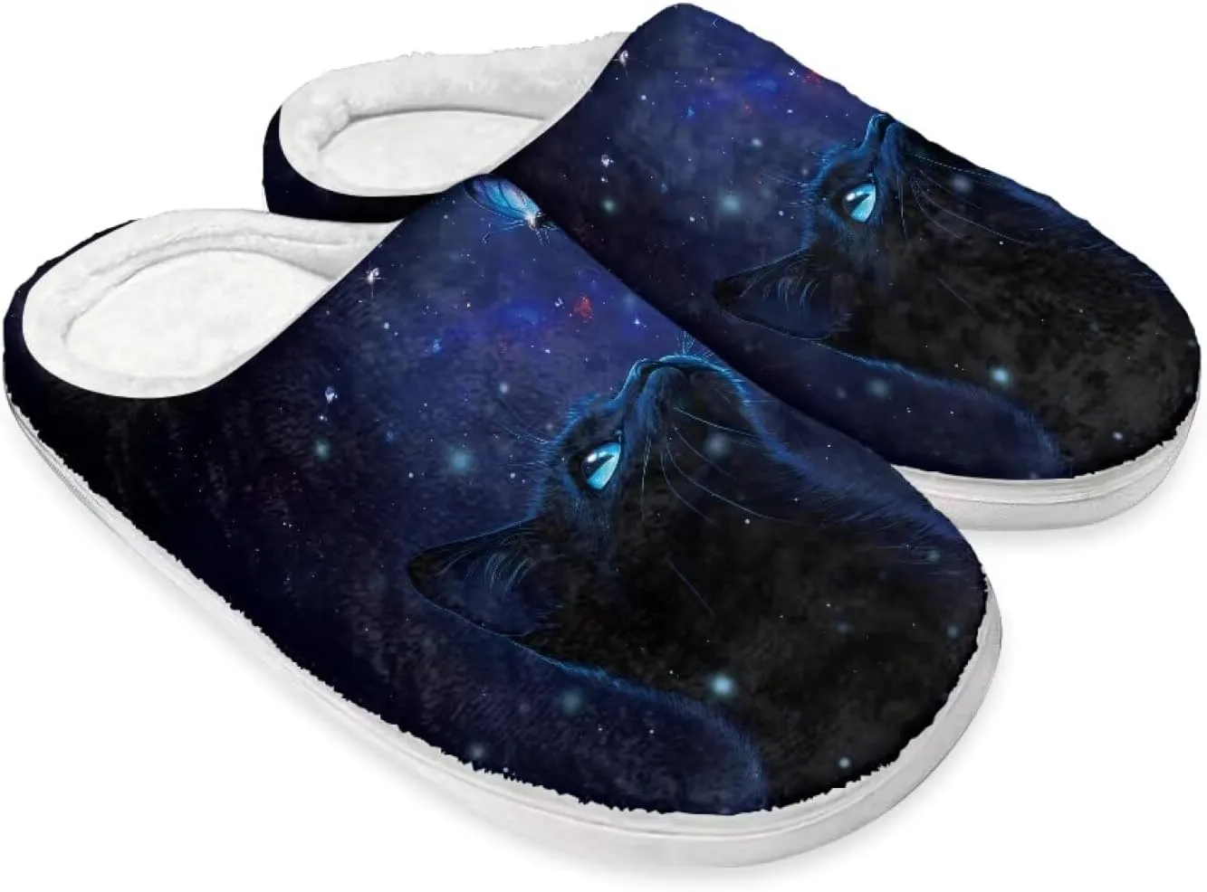 Xoenoiee Men Women Warm Fuzzy Slippers Bedroom Slippers House Shoes Anti Slip Winter Indoor Slippers