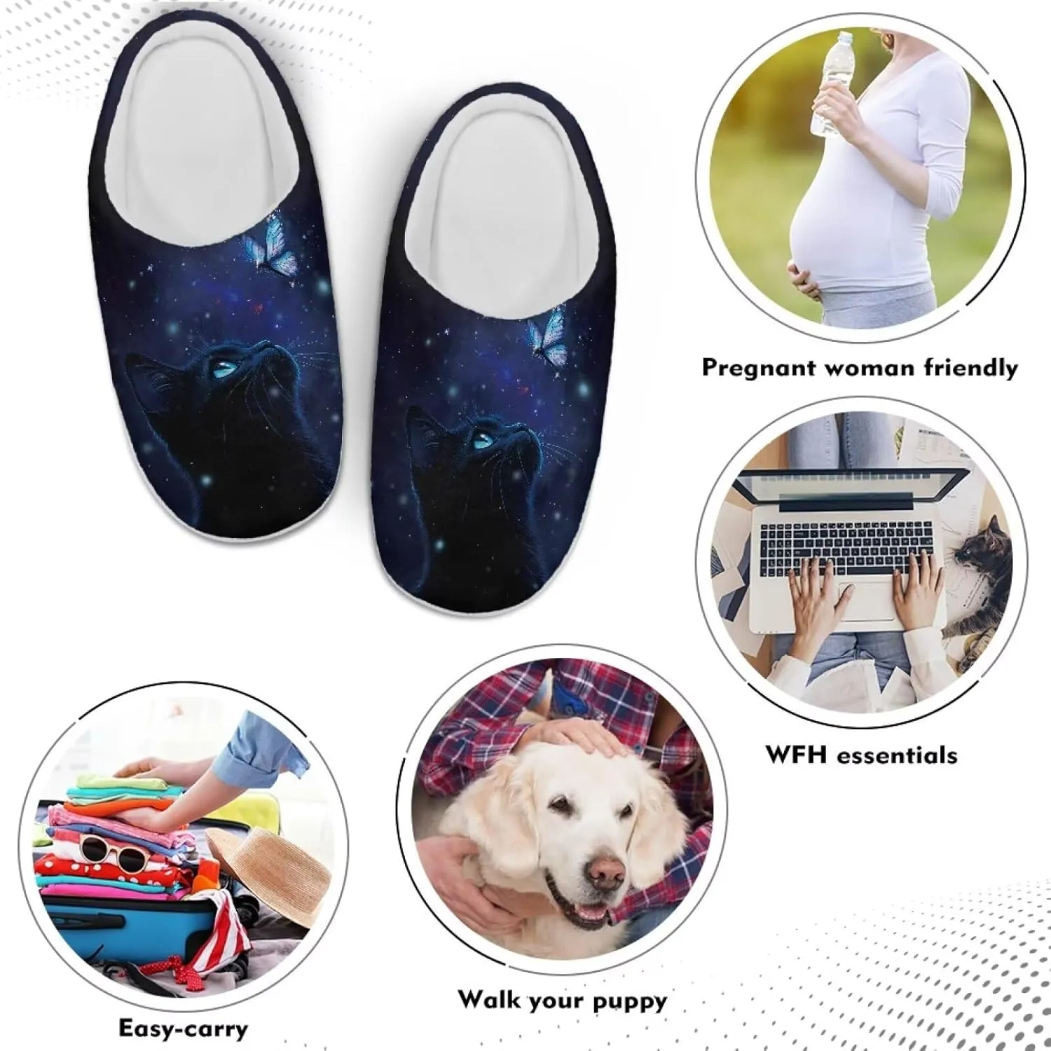 Xoenoiee Men Women Warm Fuzzy Slippers Bedroom Slippers House Shoes Anti Slip Winter Indoor Slippers