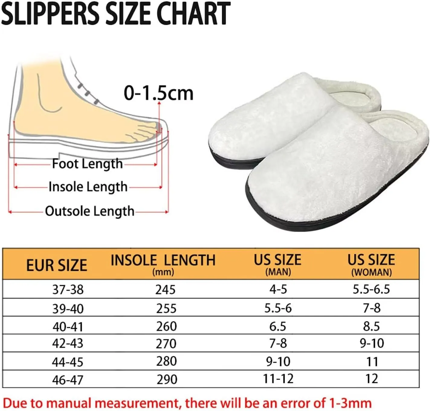 Xoenoiee Men Women Warm Fuzzy Slippers Bedroom Slippers House Shoes Anti Slip Winter Indoor Slippers