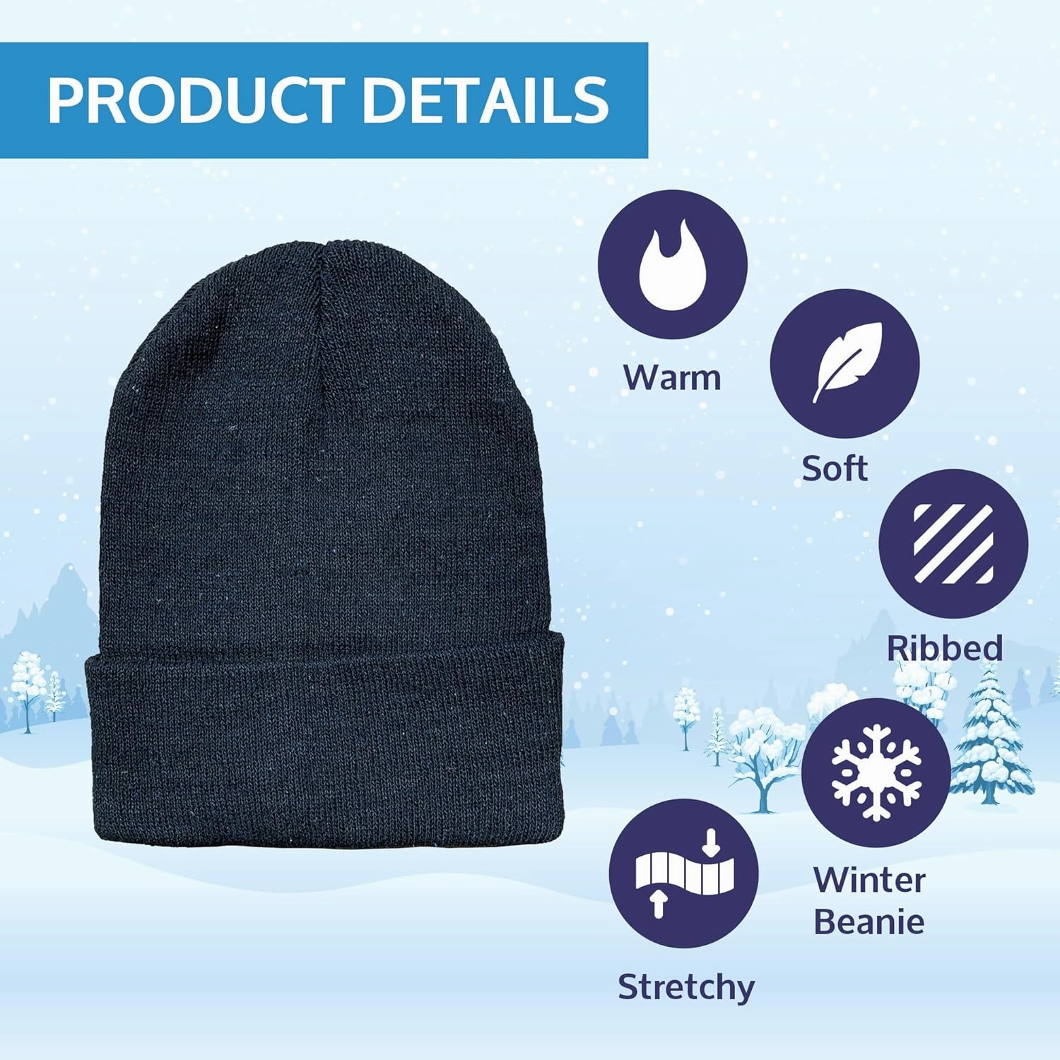 Yacht & Smith Winter Beanie Hats Bulk for Men & Women, Wholesale Winter Hat Beanies, Homeless Donation Shelters