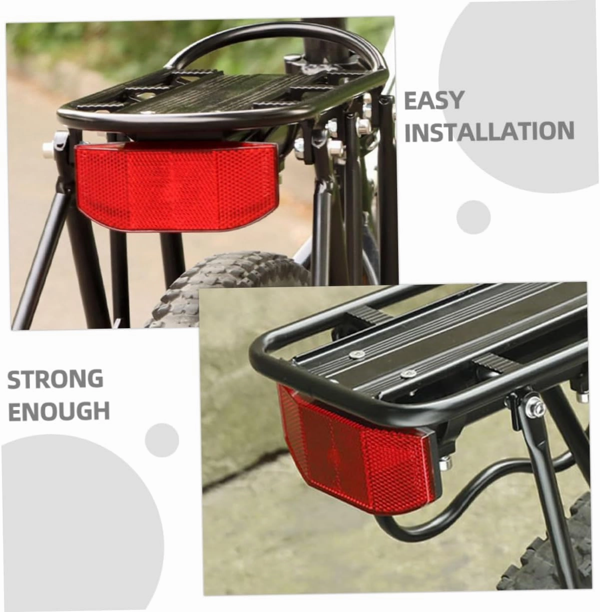 YARNOW Bicycle Reflector Light Sensor LED Bike Lights Wheel Outdoor Kettlebell Carrier Rack Lights for Bikes