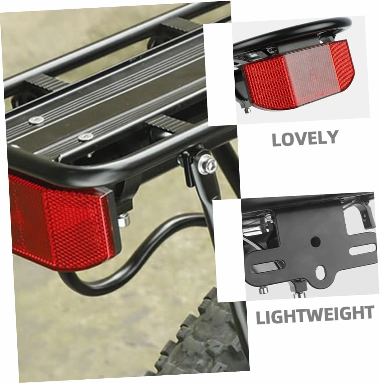 YARNOW Bicycle Reflector Light Sensor LED Bike Lights Wheel Outdoor Kettlebell Carrier Rack Lights for Bikes