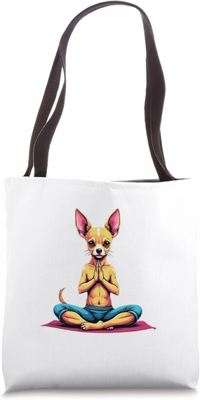 Yoga, Chihuahua, Namaste, Tote Bag