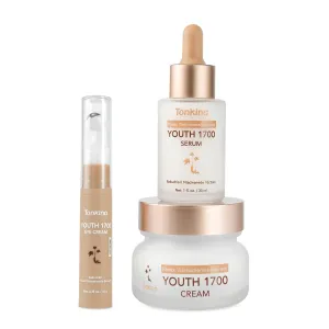 Youth 1700 Essential Trio Set, Vietnamese Ginseng Anti-Aging Skin Care Kit - Skin Firming & Moisturizing, For All Skin Types