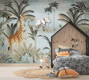 Zoo Safari WIV-299 - Transform Your Child's Room into a Vibrant Safari Adventure