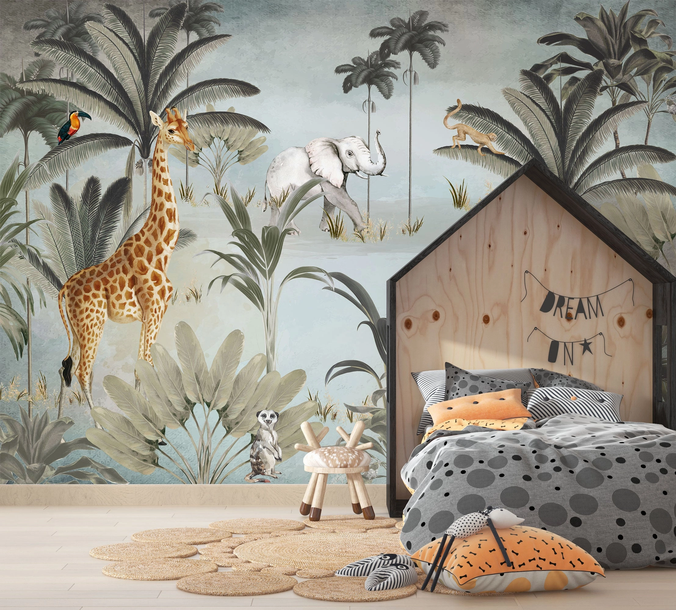 Zoo Safari WIV-299 - Transform Your Child's Room into a Vibrant Safari Adventure