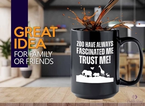 Zookeeper Coffee Mug 15oz Black - Always Fascinated Me - Zoologist Zoological Monkey Explorer Zoology Park Jungle Reptile Zoo Crew Worker