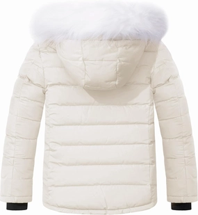 ZSHOW Girls' Puffer Jacket Soft Fleece Lined Warm Hooded Winter Coat